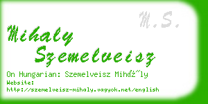 mihaly szemelveisz business card